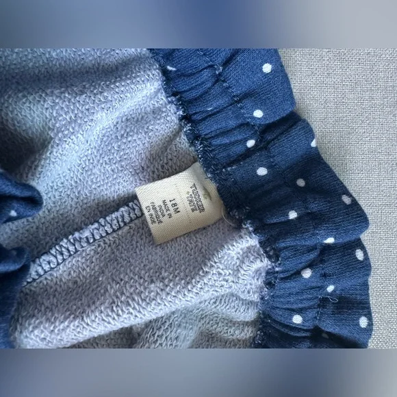 Tucker + Tate baby bubble shorts, polka dots, navy, 18 months, NWOT, new